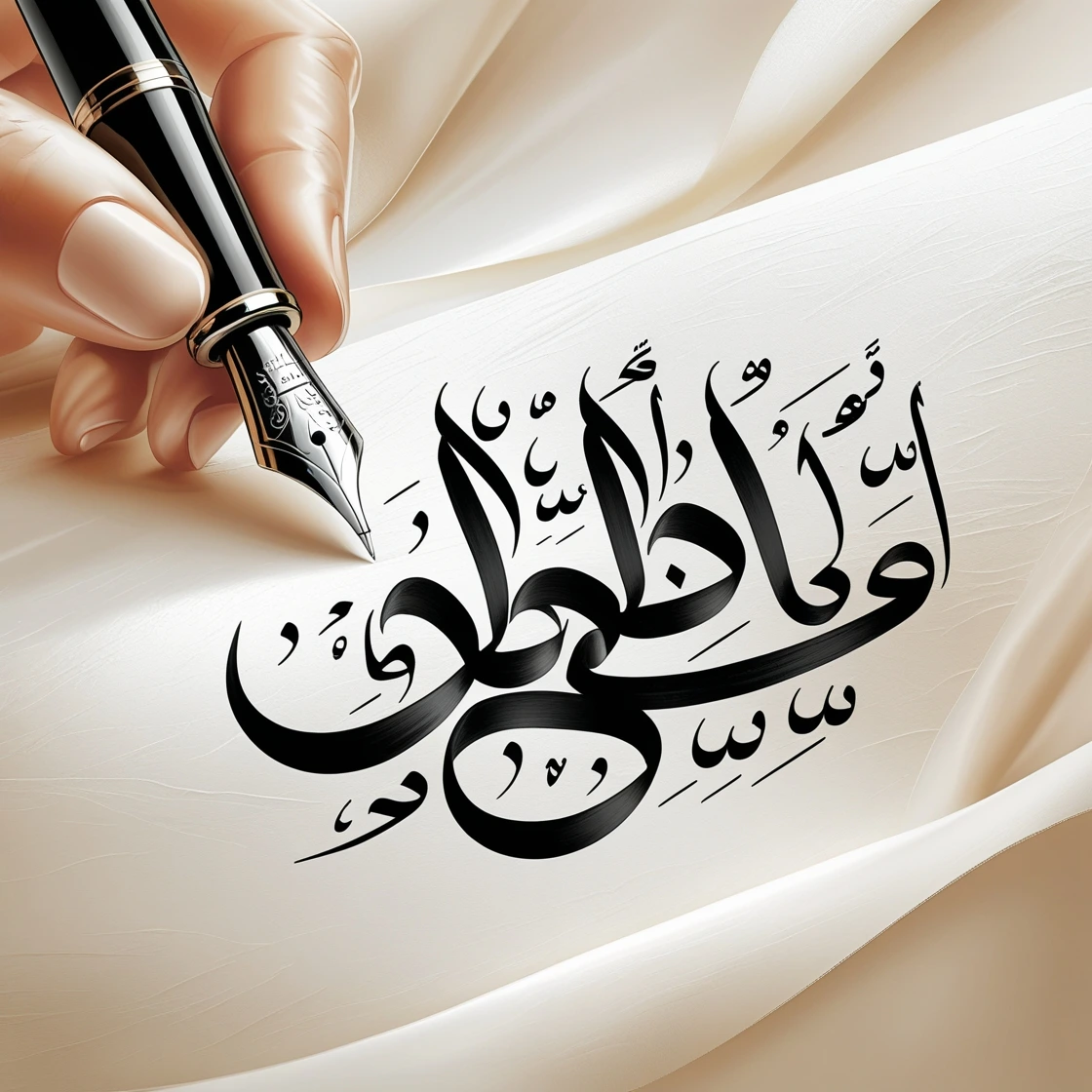 يد تكتب أحرف بالخطوط العربية